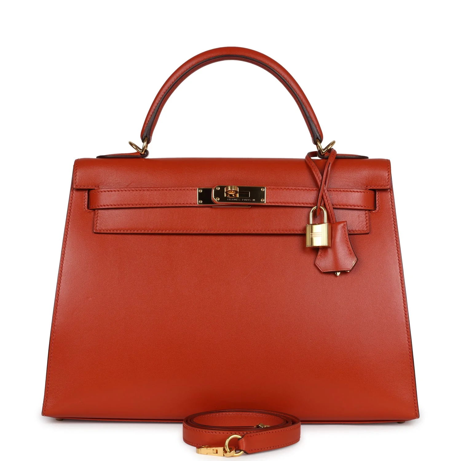 Replicate Hermes Kelly Sellier 32 Terre Battue Tadelakt Gold Hardware(1:1 replica)