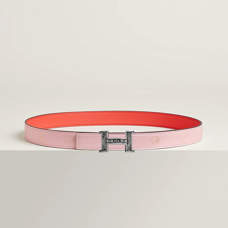 Replicate Mini Constance Touareg belt buckle   Hermès sur Mer reversible leather strap 24 mm(1:1 replica)
