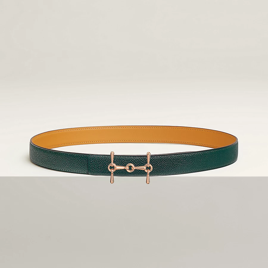 Replicate H Equestre belt buckle   Reversible leather strap 24 mm(1:1 replica)