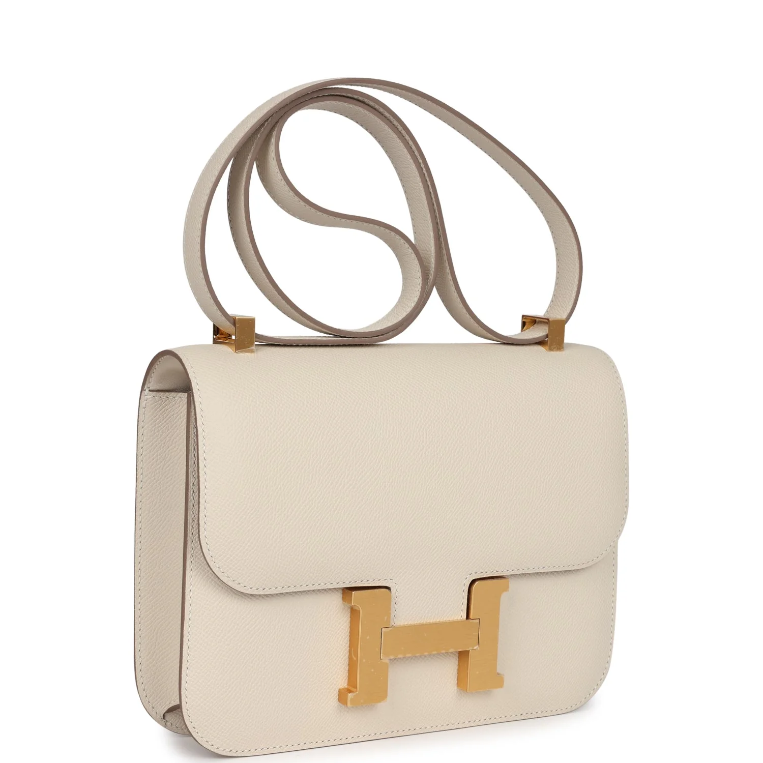 Replicate Hermes Constance 1-24 Craie Epsom Brushed Gold Hardware(1:1 replica)