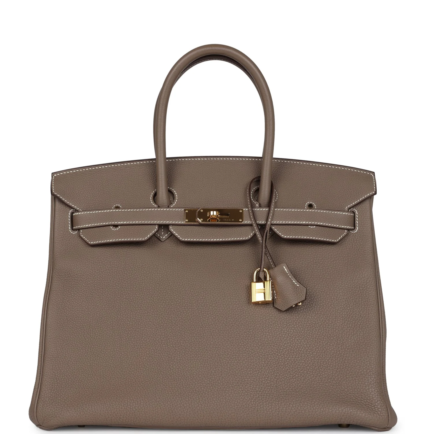 Replicate Hermes Birkin 35 Etoupe Togo Gold Hardware(1:1 replica)