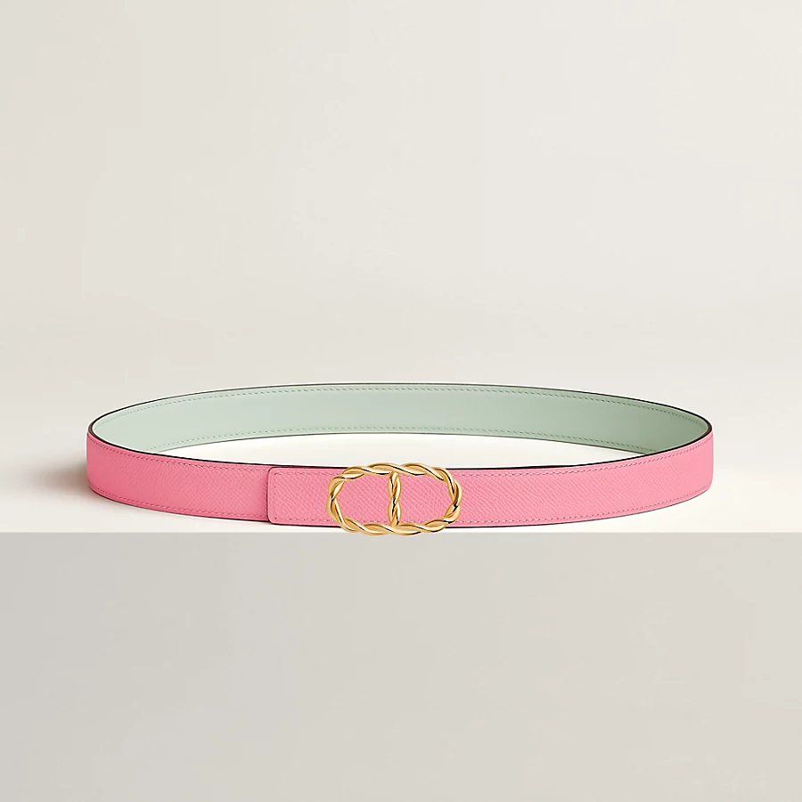 Replicate Maillon Torsade belt buckle   Reversible leather strap 24 mm(1:1 replica)