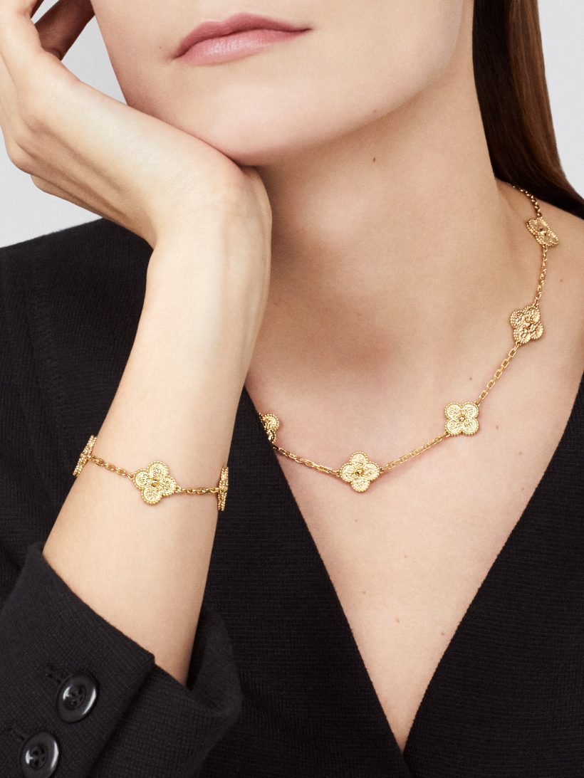 Replicate Vintage Alhambra bracelet, 5 motifs(1:1 replica)