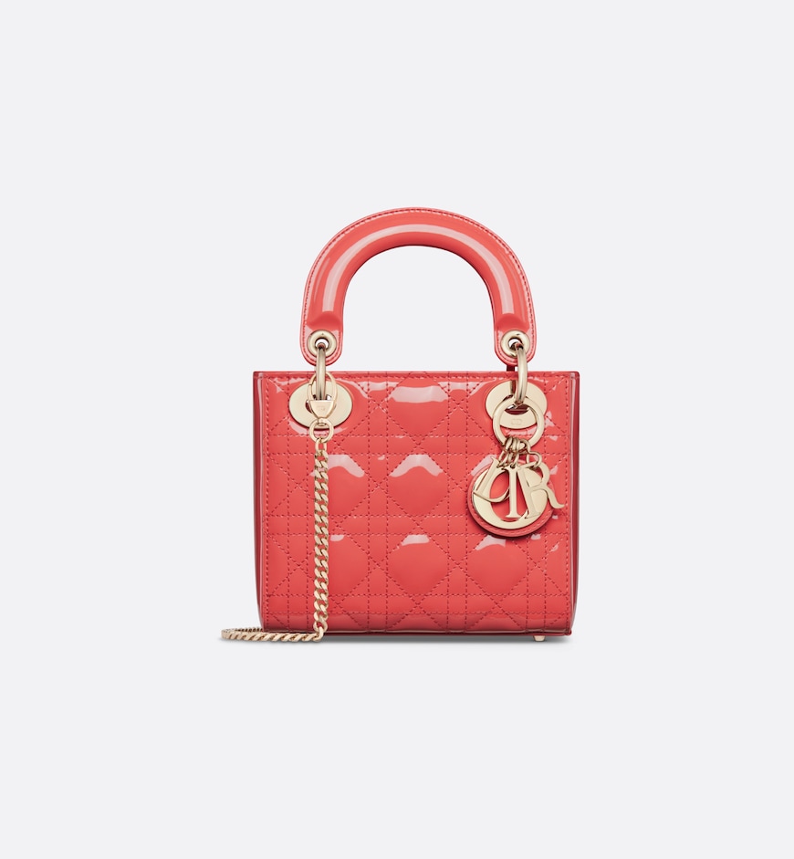 Replicate Dior Mini Dioriviera Lady Dior Bag   Patent Leather(1:1 replica)