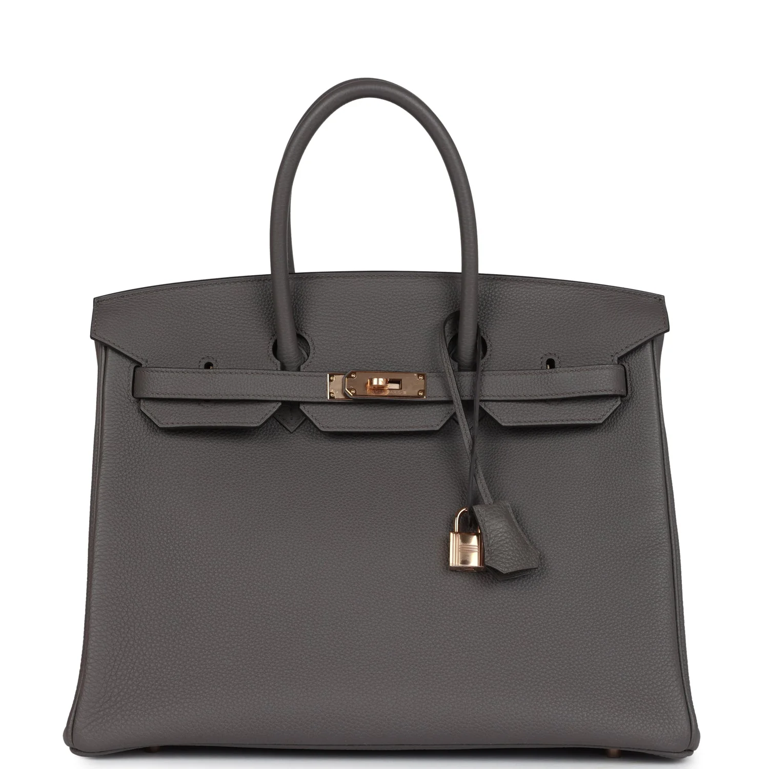 Replicate Hermes Birkin 35 Etain Togo Rose Gold Hardware(1:1 replica)