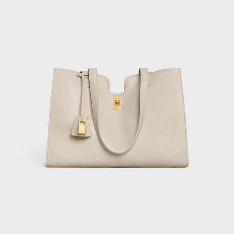 Replicate CABAS 16 IN SMOOTH CALFSKIN LIGHT STONE(1:1 replica)
