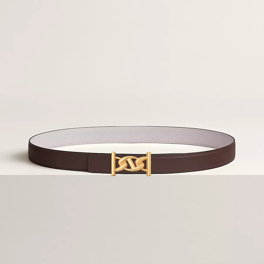 Replicate My H belt buckle   Reversible leather strap 24 mm(1:1 replica)