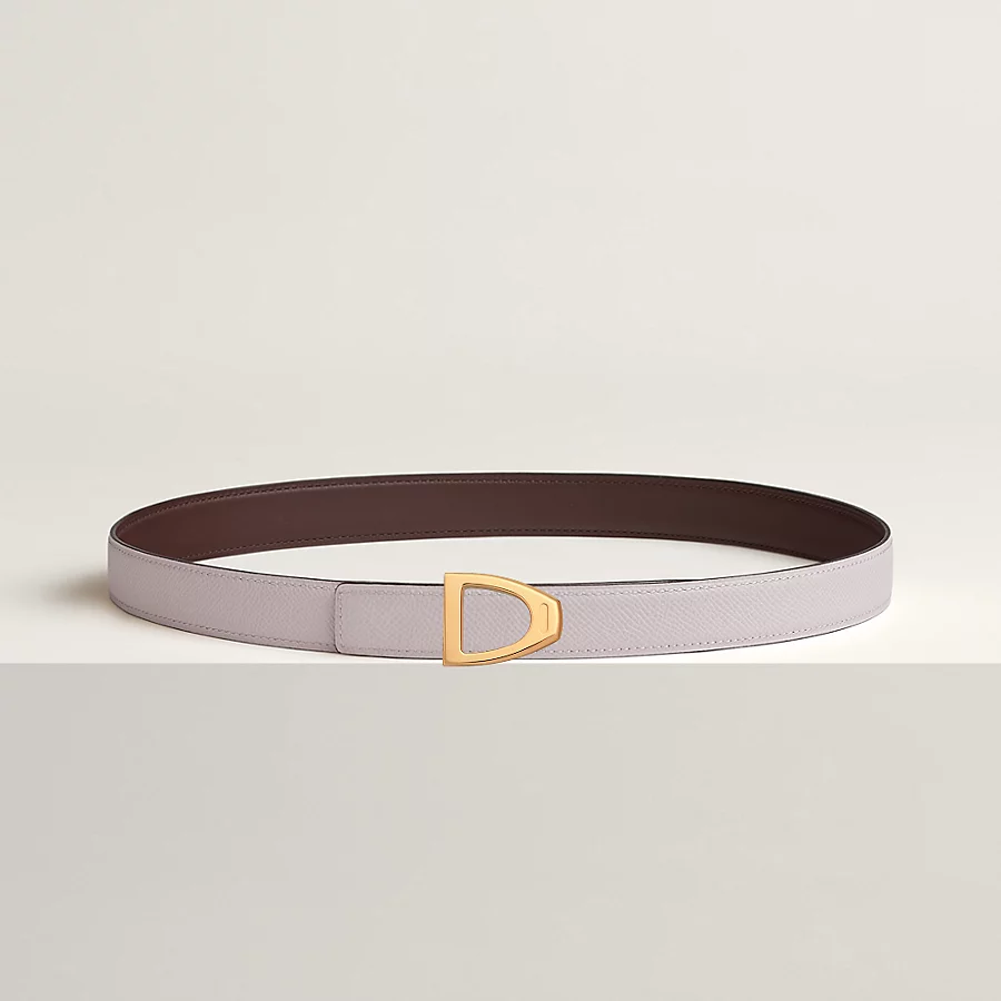 Replicate Cavaliere belt buckle   Reversible leather strap 24 mm(1:1 replica)