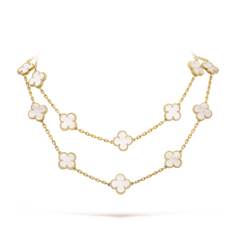 Replicate Vintage Alhambra long necklace, 20 motifs(1:1 replica)