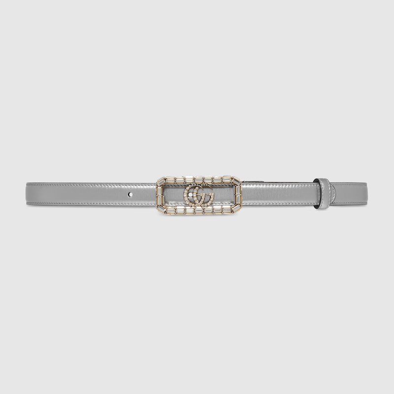 Replicate Thin belt with crystal Double G buckle(1:1 replica)