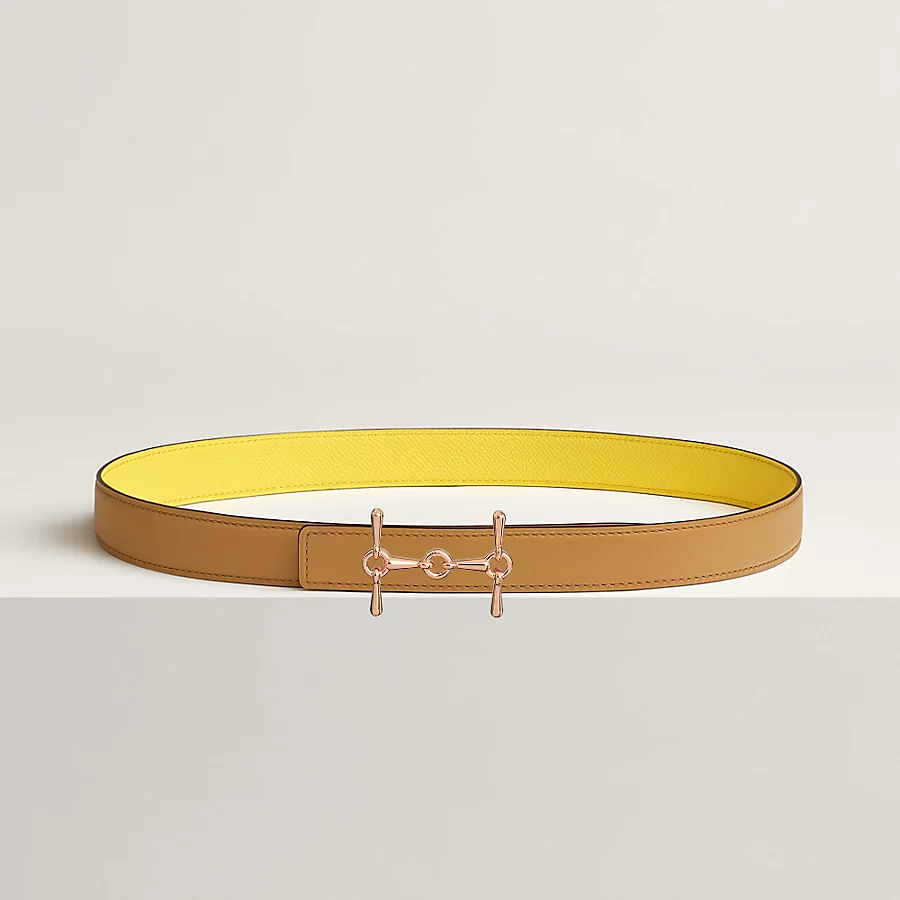 Replicate H Equestre belt buckle   Reversible leather strap 24 mm(1:1 replica)