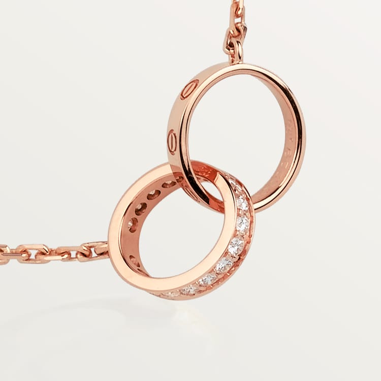 Replicate LOVE pendant, half-paved(1:1 replica)