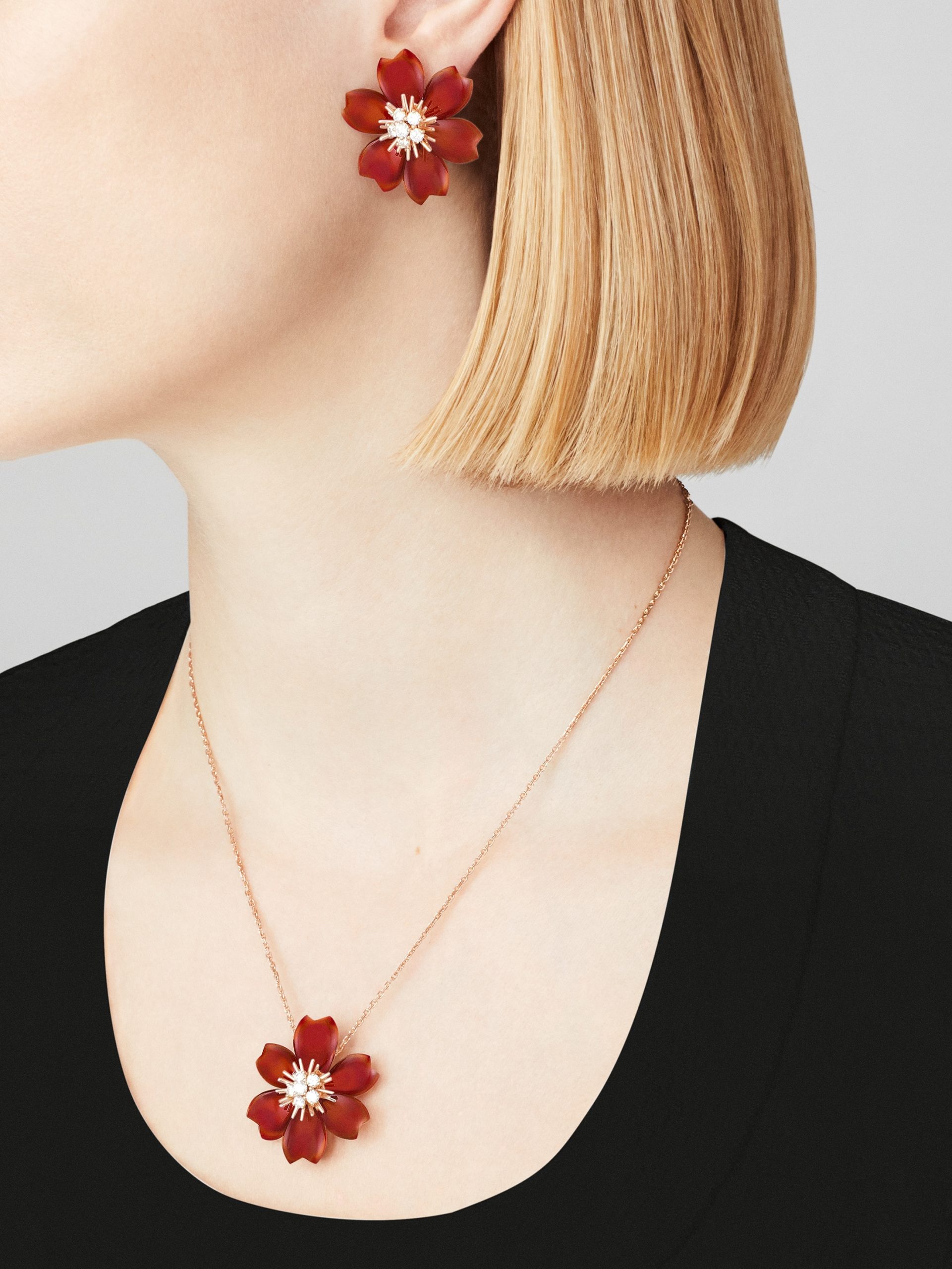 Replicate Rose de Noël earrings, small model(1:1 replica)