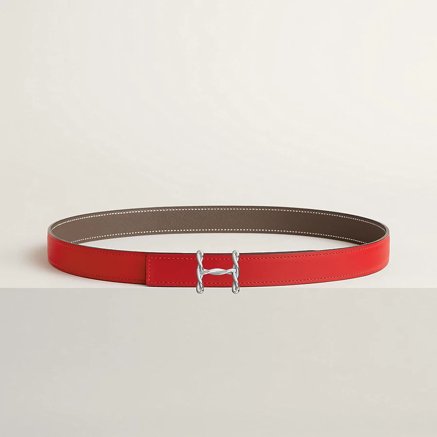 Replicate H Torsade belt buckle   Reversible leather strap 24 mm(1:1 replica)