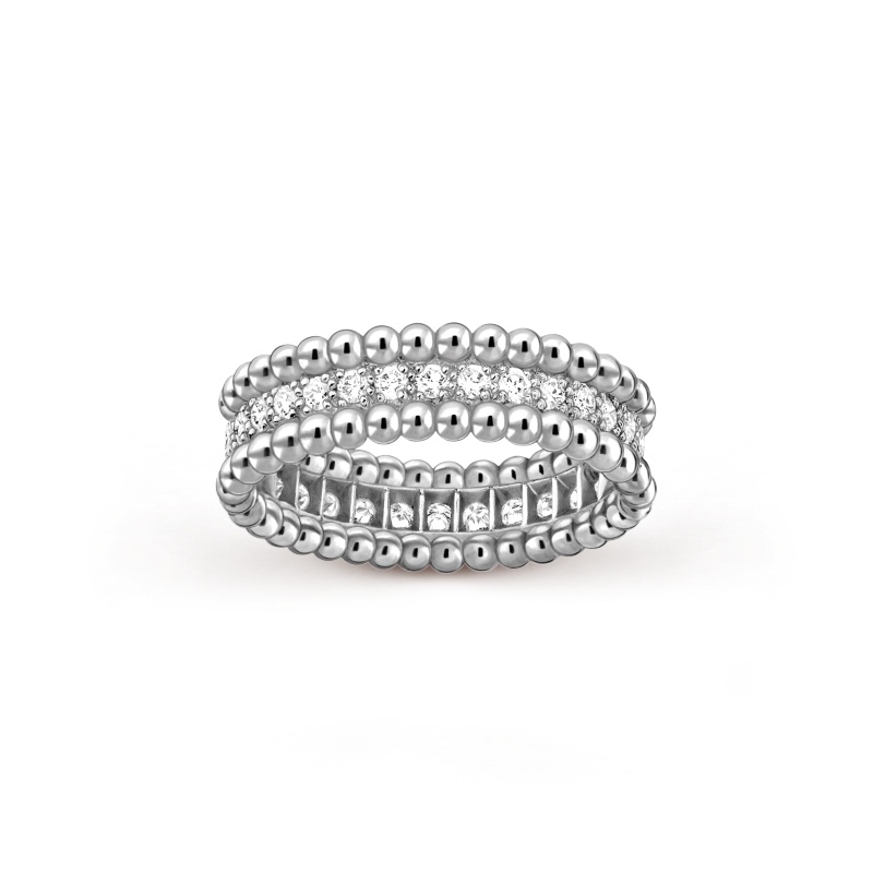 Replicate Perlée diamonds ring, 1 row(1:1 replica)