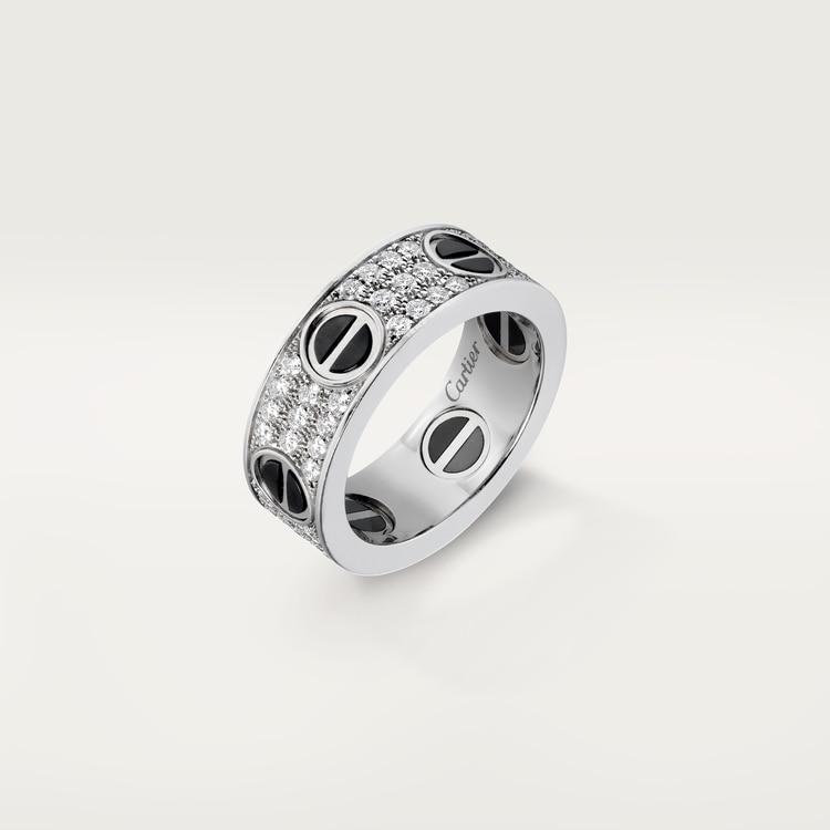 Replicate LOVE ring, classic model, paved, ceramic(1:1 replica)