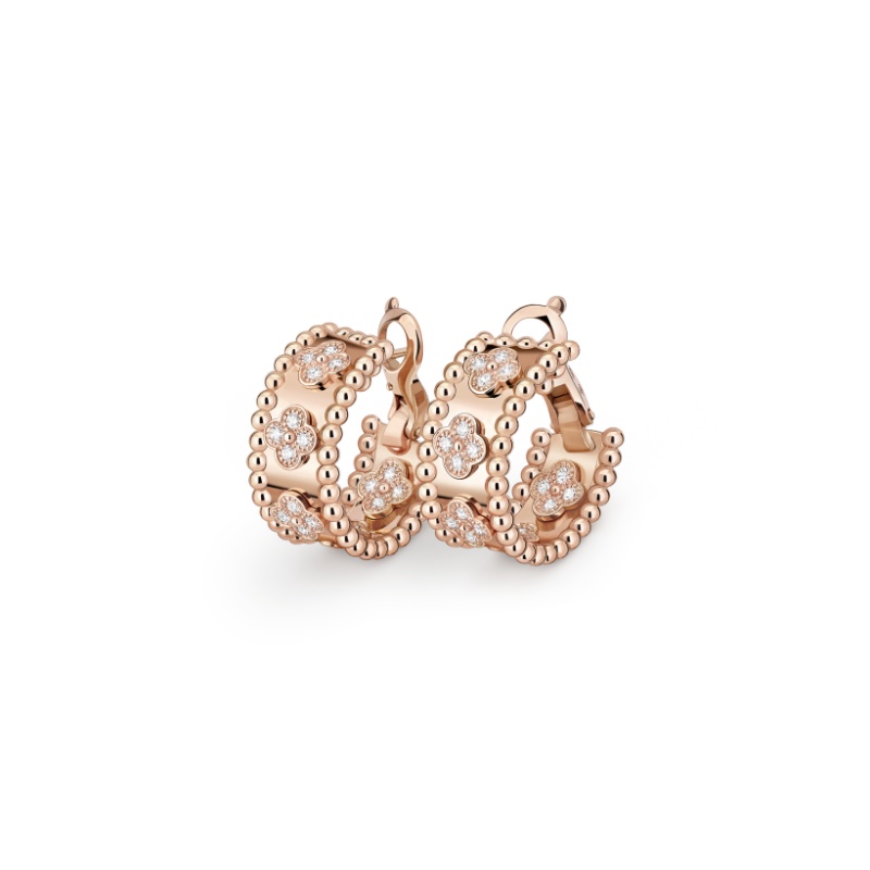 Replicate Perlée clovers hoop earrings(1:1 replica)