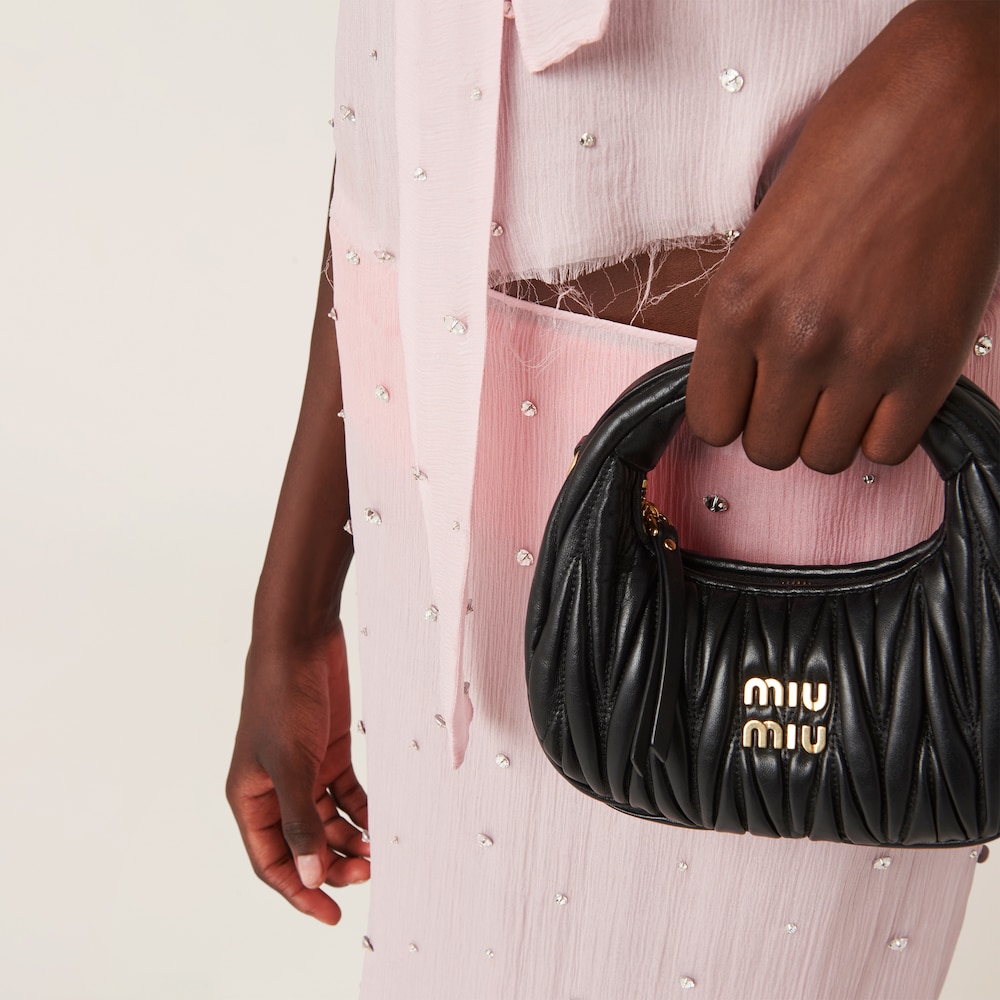Replicate Wander matelassé nappa leather hobo mini-bag(1:1 replica)
