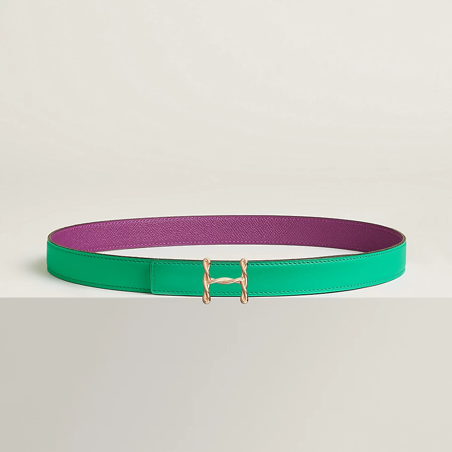 Replicate H Torsade belt buckle   Reversible leather strap 24 mm(1:1 replica)