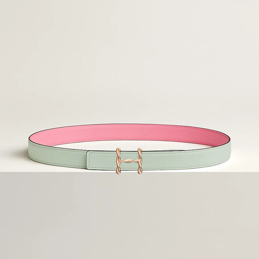 Replicate H Torsade belt buckle   Reversible leather strap 24 mm(1:1 replica)