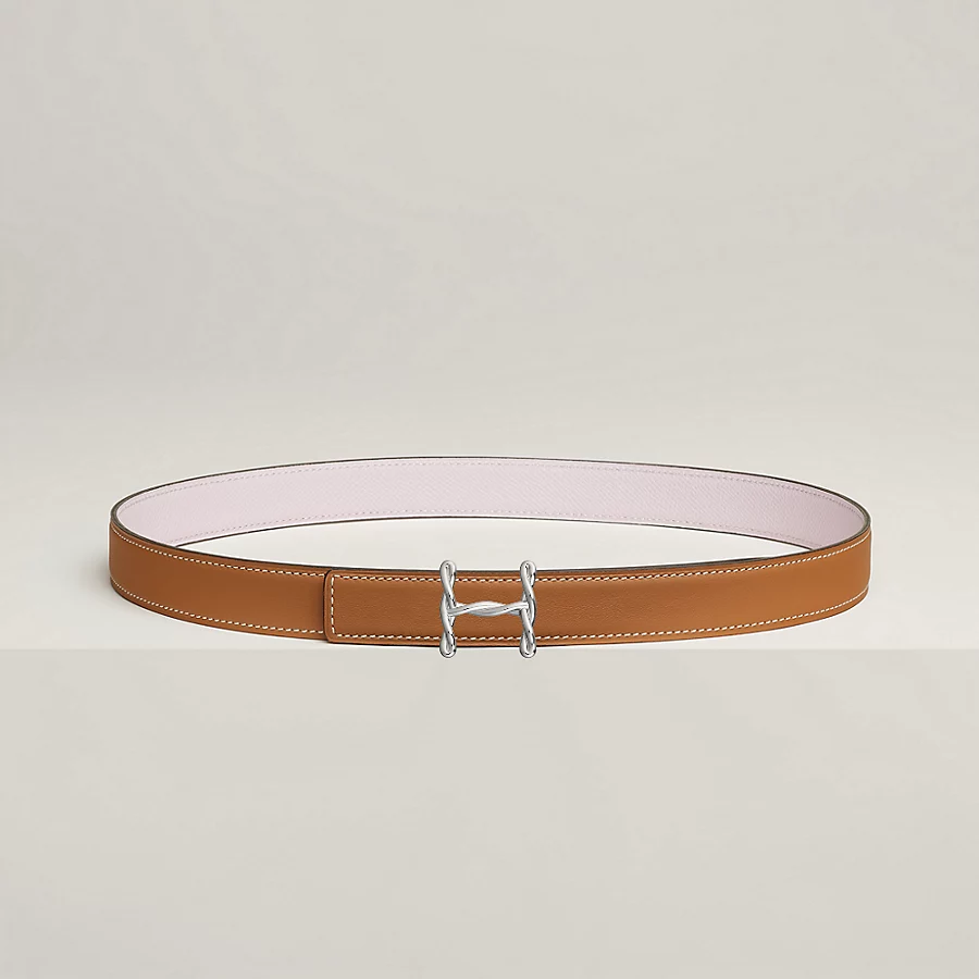 Replicate H Torsade belt buckle   Reversible leather strap 24 mm(1:1 replica)