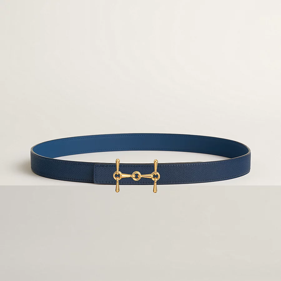 Replicate H Equestre belt buckle   Reversible leather strap 24 mm(1:1 replica)