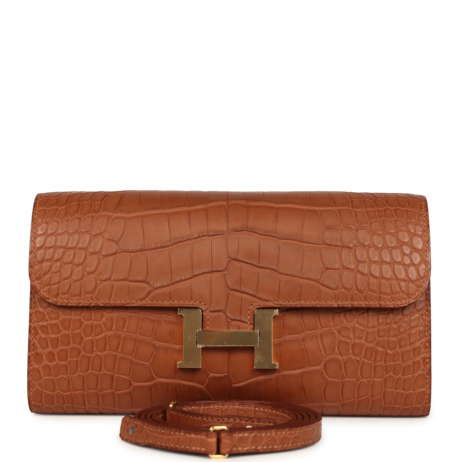 Replicate Hermes Constance Wallet To Go Gold Matte Alligator Gold Hardware(1:1 replica)