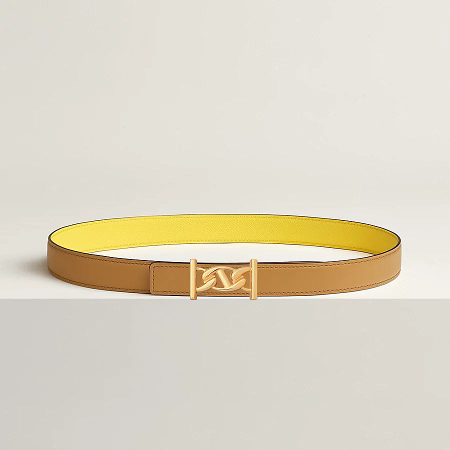 Replicate My H belt buckle   Reversible leather strap 24 mm(1:1 replica)