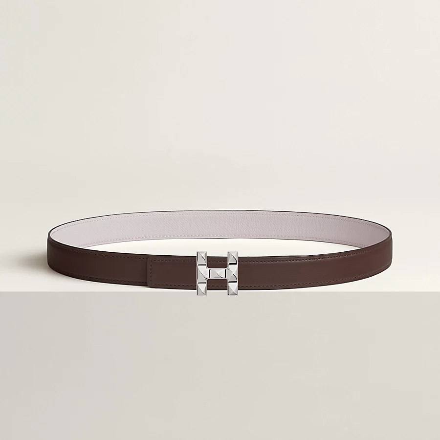Replicate H Infini belt buckle   Reversible leather strap 24 mm(1:1 replica)