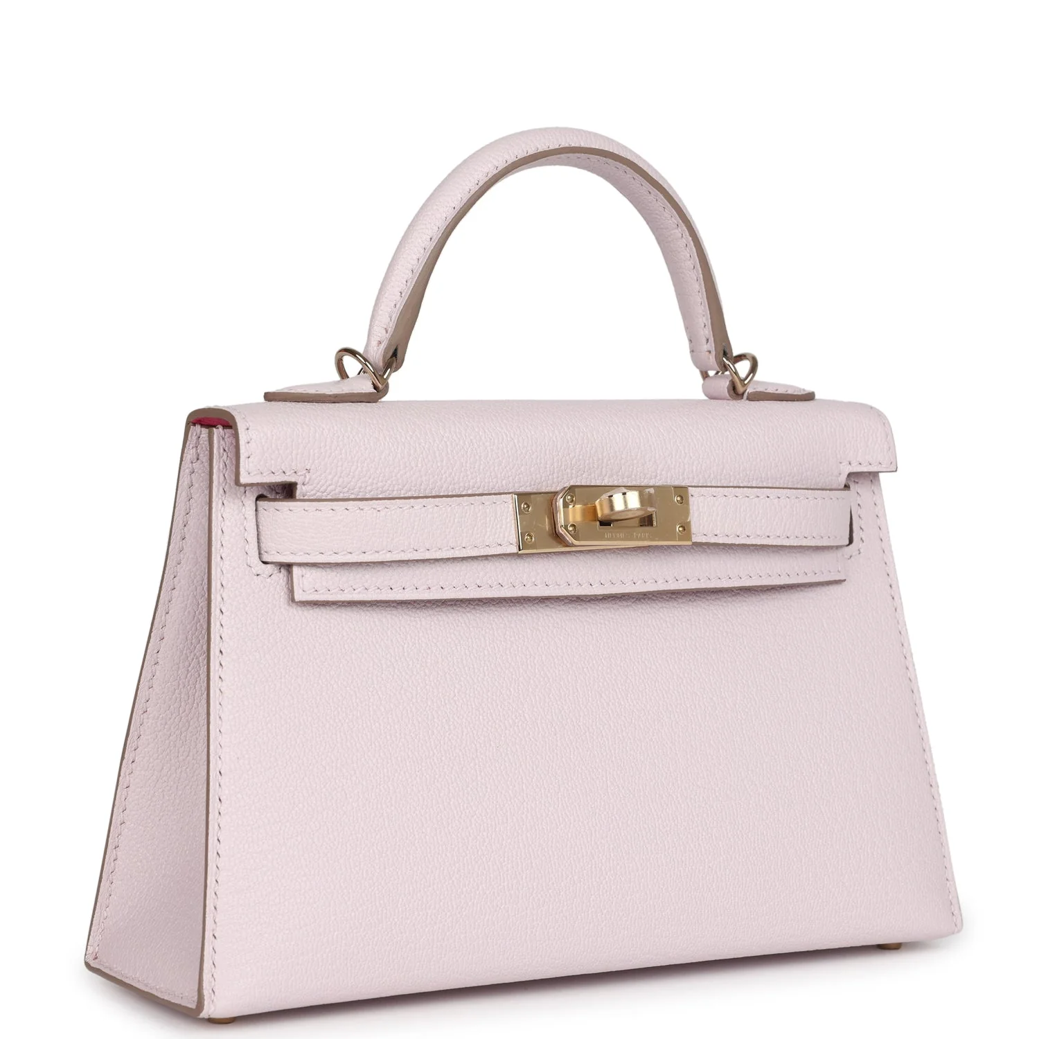 Replicate Hermes Special Order (HSS) Kelly Sellier 20 Mauve Pale Verso Chevre Mysore Permabrass Hardware(1:1 replica)
