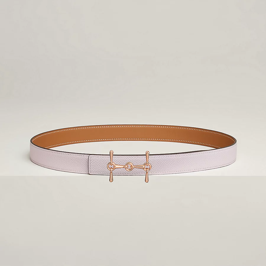 Replicate H Equestre belt buckle   Reversible leather strap 24 mm(1:1 replica)