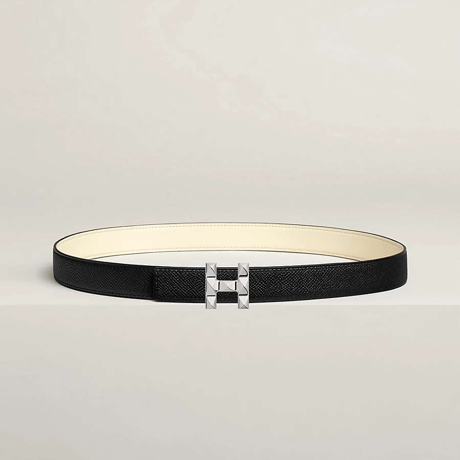 Replicate H Infini belt buckle   Reversible leather strap 24 mm(1:1 replica)