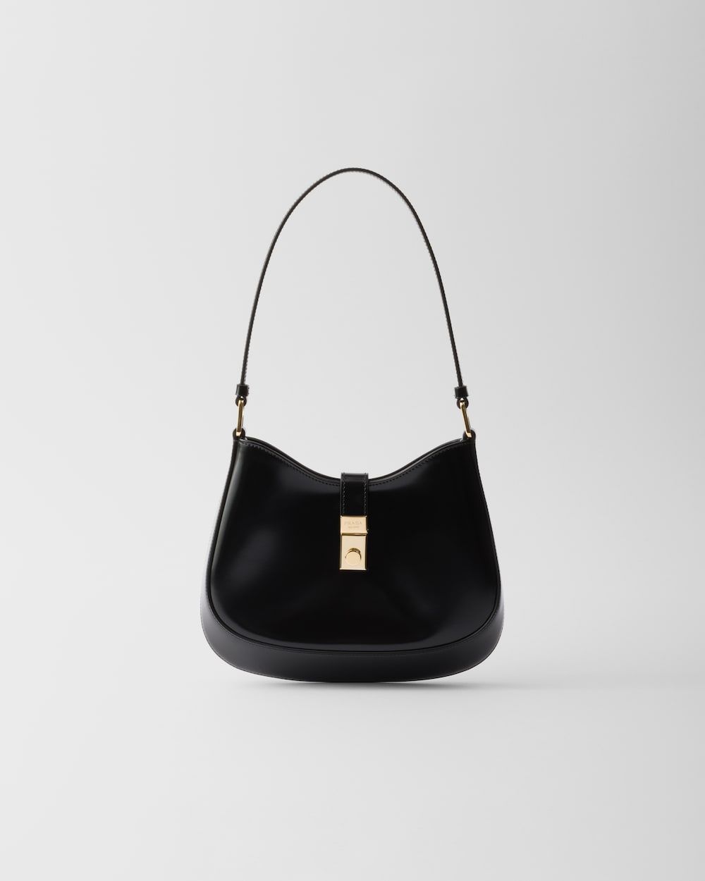 Replicate Prada Cleo Brushed Leather Shoulder Bag With Clasp Closure(1:1 replica)