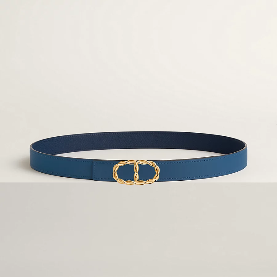 Replicate Maillon Torsade belt buckle   Reversible leather strap 24 mm(1:1 replica)