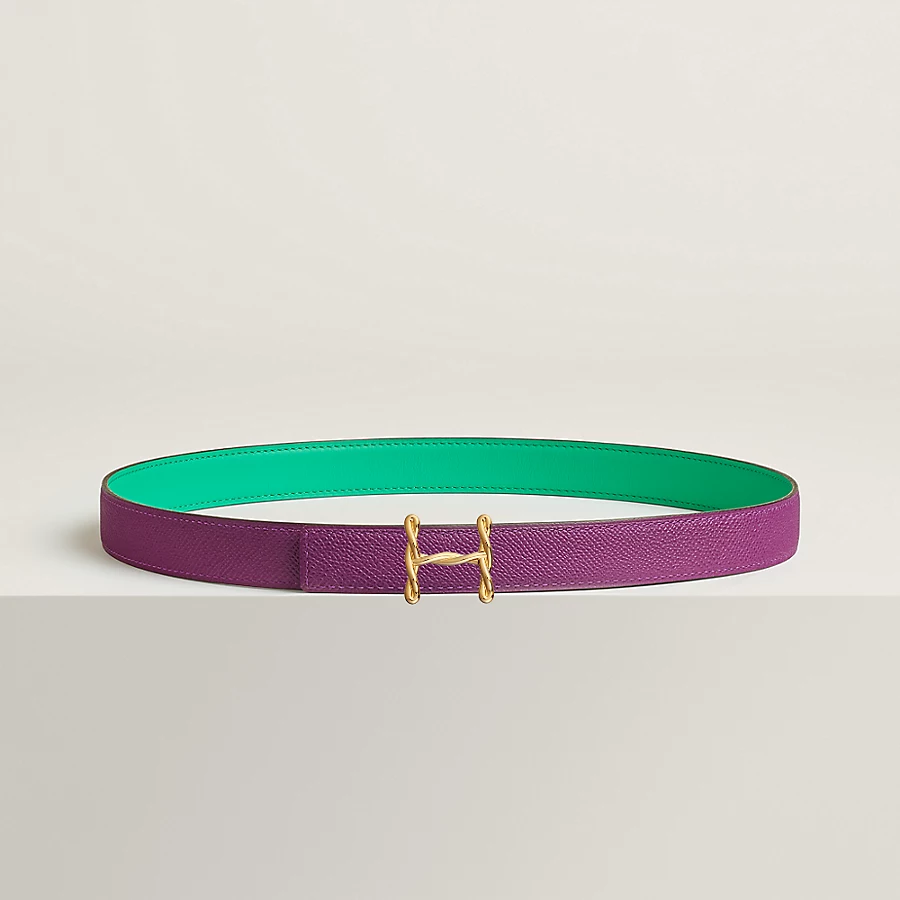 Replicate H Torsade belt buckle   Reversible leather strap 24 mm(1:1 replica)
