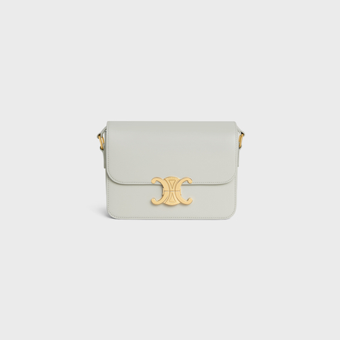 Replicate TEEN TRIOMPHE BAG IN SHINY CALFSKIN CHALK(1:1 replica)
