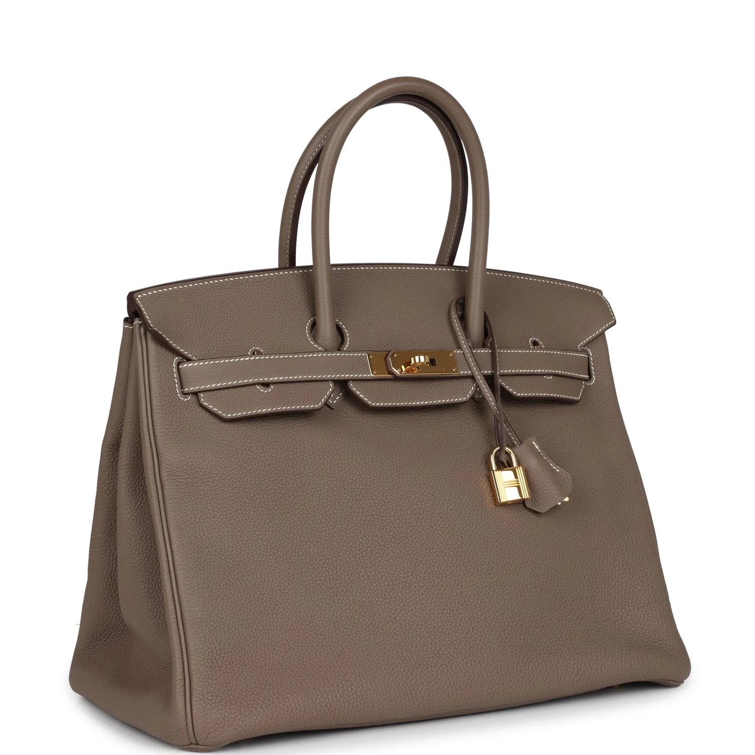 Replicate Hermes Birkin 35 Etoupe Togo Gold Hardware(1:1 replica)