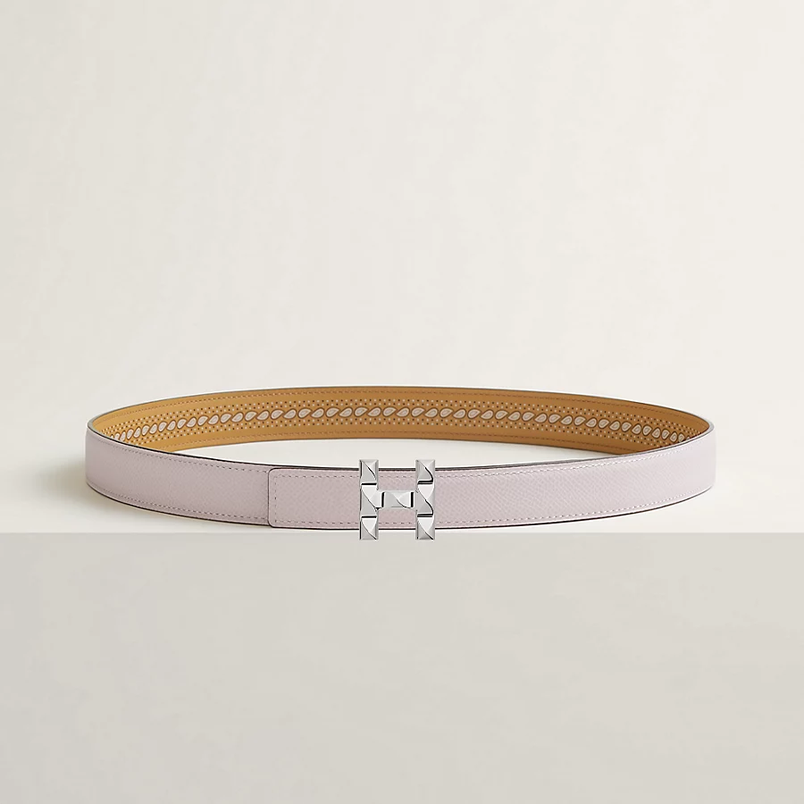 Replicate H Infini belt buckle   Bandana leather strap 24 mm(1:1 replica)