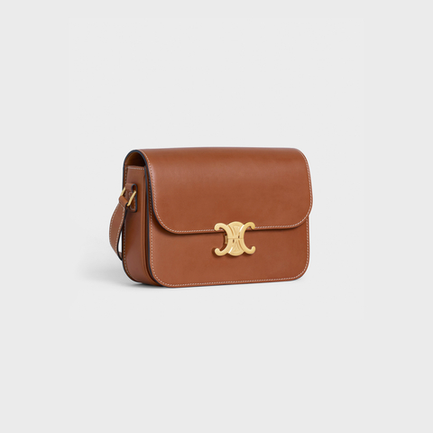 Replicate CLASSIQUE TRIOMPHE BAG IN NATURAL CALFSKIN TAN(1:1 replica)