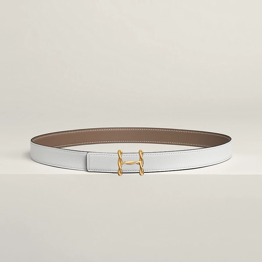 Replicate H Torsade belt buckle   Reversible leather strap 24 mm(1:1 replica)
