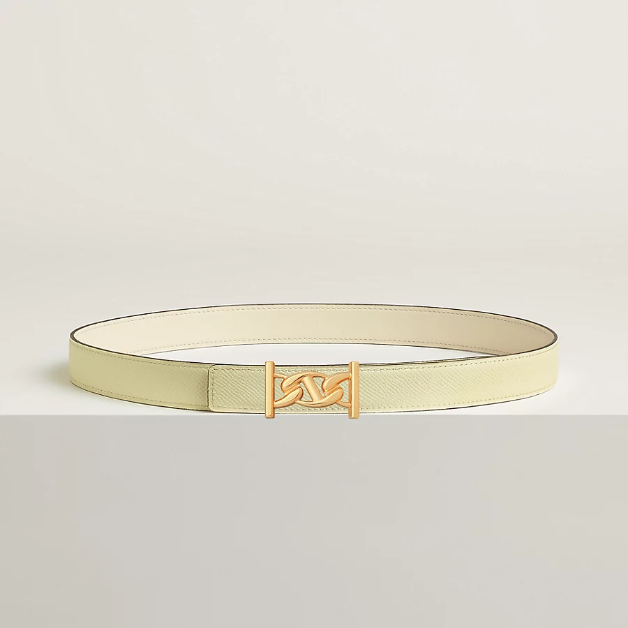 Replicate My H belt buckle   Reversible leather strap 24 mm(1:1 replica)