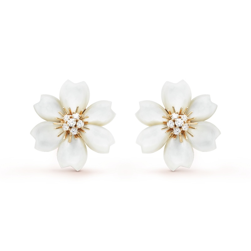 Replicate Rose de Noël earrings, small model(1:1 replica)