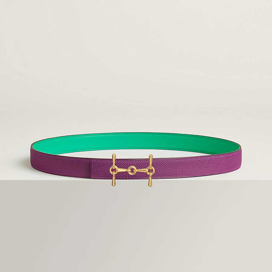 Replicate H Equestre belt buckle   Reversible leather strap 24 mm(1:1 replica)