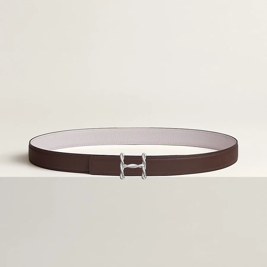 Replicate H Torsade belt buckle   Reversible leather strap 24 mm(1:1 replica)