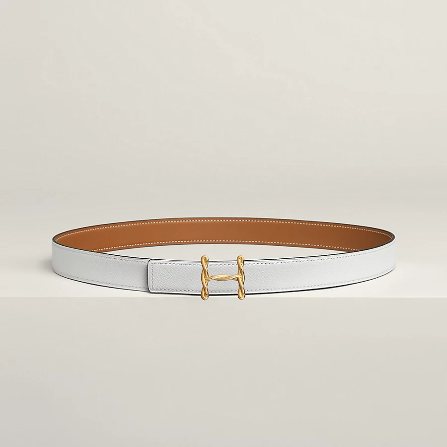 Replicate H Torsade belt buckle   Reversible leather strap 24 mm(1:1 replica)