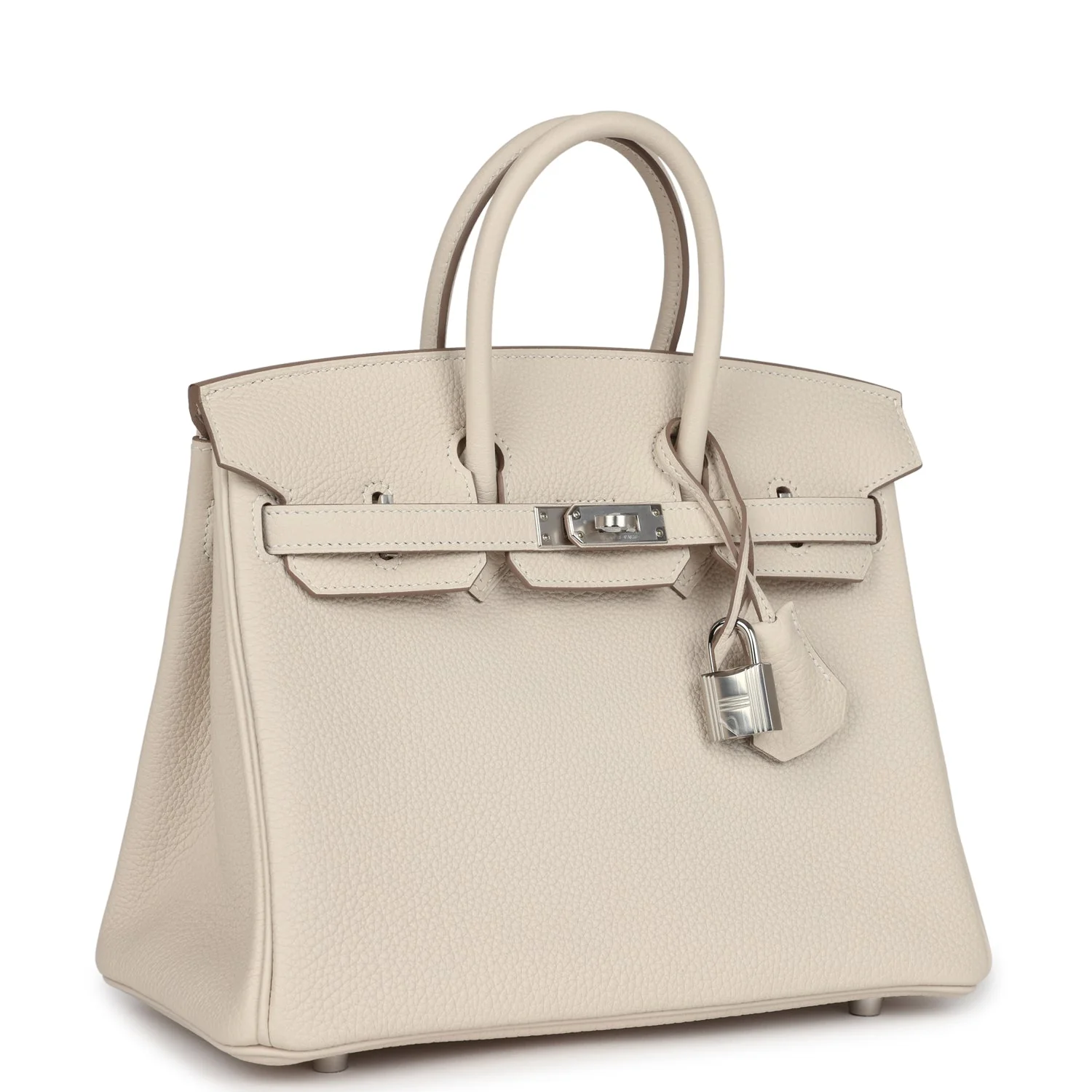 Replicate Hermes Birkin 25 Craie Togo Palladium Hardware(1:1 replica)