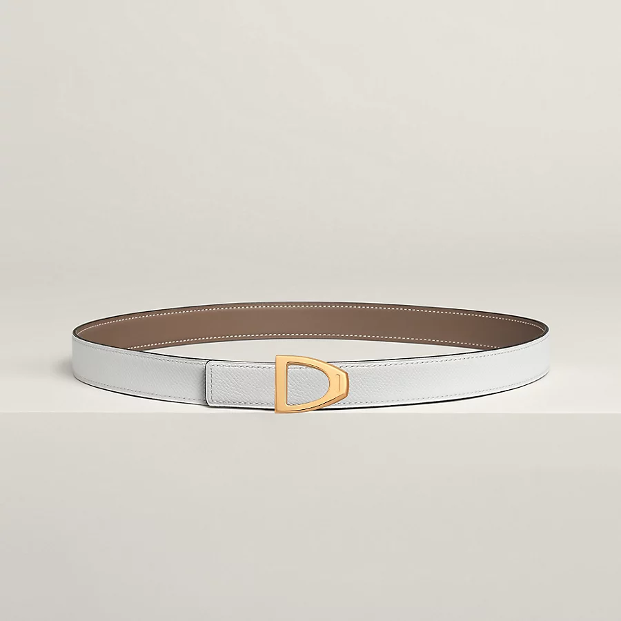 Replicate Cavaliere belt buckle   Reversible leather strap 24 mm(1:1 replica)