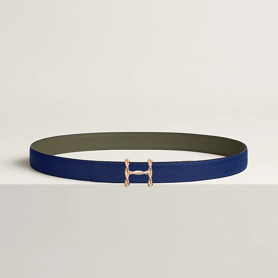 Replicate H Torsade belt buckle   Reversible leather strap 24 mm(1:1 replica)
