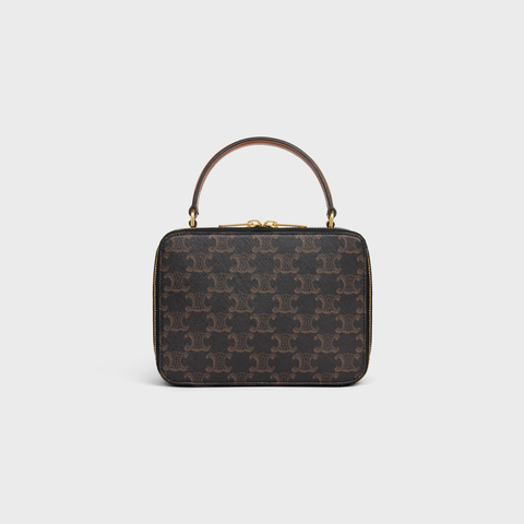 Replicate VANITY BOX IN TRIOMPHE CANVAS AND CALFSKIN TAN(1:1 replica)