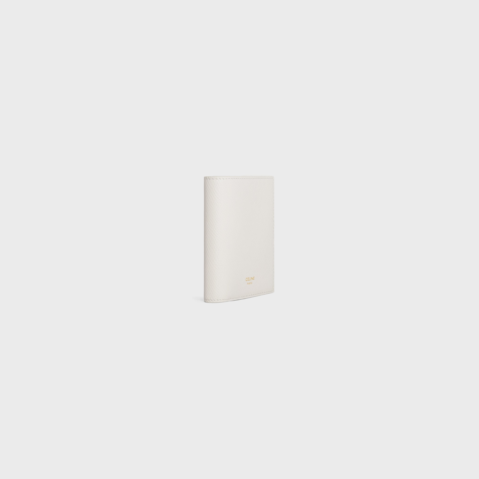 Replicate COMPACT WALLET TRIOMPHE CHARMS IN GRAINED CALFSKIN RICE(1:1 replica)